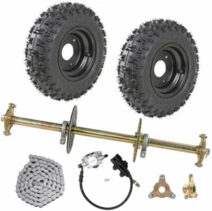 32" Rear Live Axle Kit ,Wheels ,Sprocket, Disc Brake, Wheel Hubs for Go Kart ATV - Picture 1 of 21