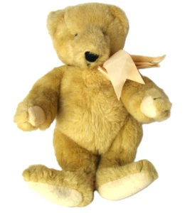 Vanderbear Teddy Bear Jointed 12" Bow Tan North American Bear Company 1982 - Picture 1 of 11