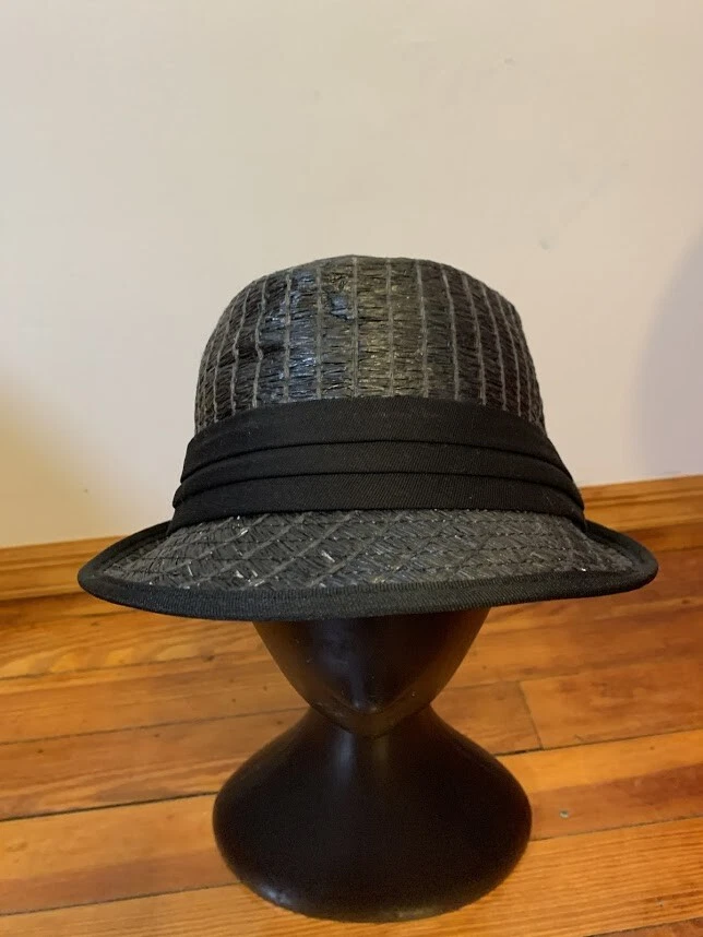 Sombrero Fedora Sean John Hombre Negro 100% Papel con Borde Talla Única Foto 1 de 4
