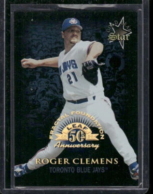 1998 Leaf #167 Roger Clemens Fractal Foundations #/3999 - Image 1 of 2