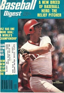 SEPTEMBER 1977 BASEBALL DIGEST BOSTON RED SOX CARL YASTRZEMSKI REFIEF PITCHERS - Picture 1 of 1