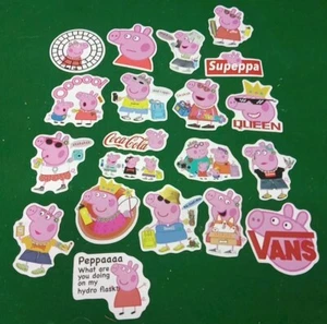 20 Peppa Pig Sticker Decal For Skateboard  Laptop Luggage Etc. Exact Ones In Pic - Picture 1 of 5