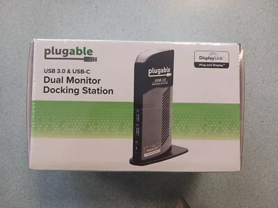 Plugable Dual Monitor Docking Station, USB-C & USB 3.0, Windows & Mac Compatible - Image 1 of 3