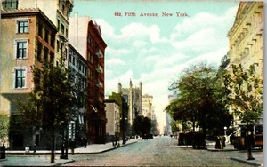 New York NY - Fifth Avenue Street Scene 1910 Vintage Postcard UU1 - Picture 1 of 2