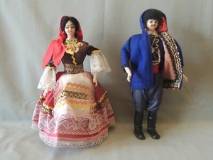 2 Greek dolls pair island Crete hand made - Picture 1 of 8