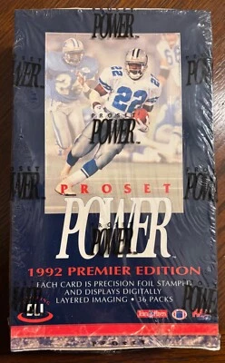 1992 PRO SET POWER FOOTBALL PREMIERE EDITION FACTORY SEALED BOX - Image 1 of 4