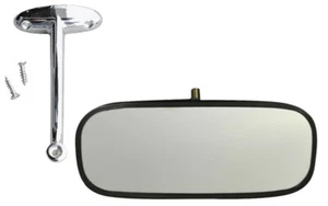 54-55  Chevy/GMC Truck Interior Stainless Steel Rear View Mirror & Bracket - Bild 1 von 6