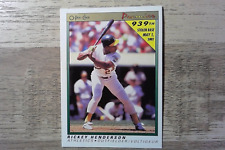 1991 O-Pee-Chee Premier #62 Rickey Henderson Oakland Athletics HOF
