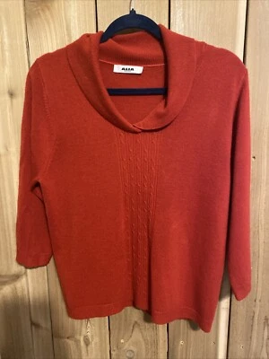 Alia Red 3/4 Sleeve Sweater Top Size PL NWOT - Image 1 of 2