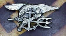 RARE Vietnam War 1970's U.S Navy Seal Enlisted Trident Badge 1/20 Silver Filled