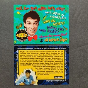Disney BILL NYE The Science Guy Promo Fondo Verde NNO 1995 Skybox - Imagen 1 de 1