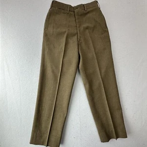 Vintage US Army Pants Mens 32x31 Green Uniform Issue Wool Field Trousers - Picture 1 of 9