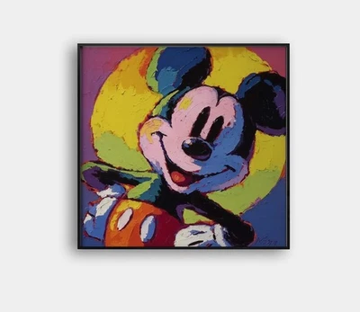 🖼️ Mickey Mouse Art "Framed" by Peter Max 🎨 | 24"x24" Giclée | COA ✍️  V29 - Image 1 of 4