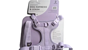 Doghaus Großes Hundegeschirr & Leine 2er Pack Flieder - Verstellbares Atmungsaktives Netz - Bild 1 von 2