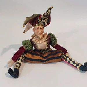 Katherine's Collection Wayne Kleski Jester Joker Shelf Sitter Doll Bean Bag 11" - Picture 1 of 10