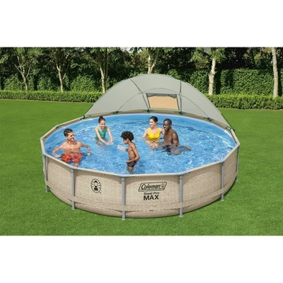 Coleman 90490E Steel Pro Max 14' x 33" Round Metal Frame Above Ground Pool Set - Image 1 of 2