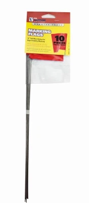 12 Pack - Fluorescent Marking Stake Flags,Red,2.5x3.5 In. Flag,15 In. Stake,10-P - Image 1 of 1