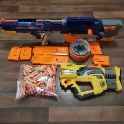 Nerf Gun Lot Sniper Rifle nerf darts clips Firefly REV 8 tested - Image 1 of 4