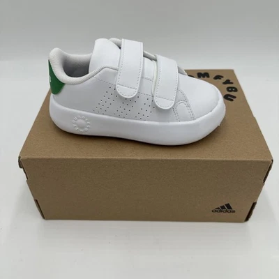 Adidas Niños Pequeños Ventaja Zapatillas Sin Cordones Talla 8 Blanco Ligero Comodidad Foto 1 de 4