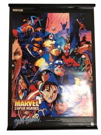Marvel Super Heroes vs Street Fighter Poster 51.5cm x 73cm Sega Saturn Capcom