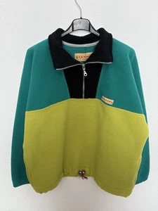 Vintage Fleece Zip Pullover Türkis Grün Gr.L 90s Retro - Bild 1 von 3