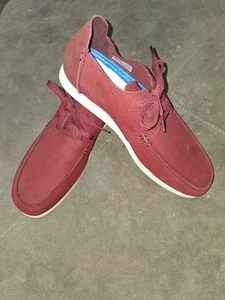 Clarks Collection Herren Ziegelrot Schnürschuhe Shacrelite Halbschuhe Größe 9M Neu - Bild 1 von 10