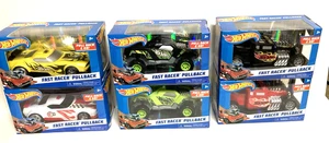 Hot Wheels Pull Back Cars Set of All 6 In The Set - Picture 1 of 5