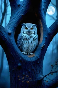 Night Owl de Vanessa Knight impresión giclee contemporánea envío gratis - Imagen 1 de 3