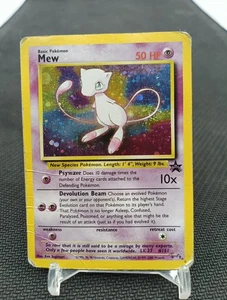 MEW Pokemon Card - WOTC Promo - Black Star - #9 - HOLO - Pokemon Card English - Foto 1 di 2