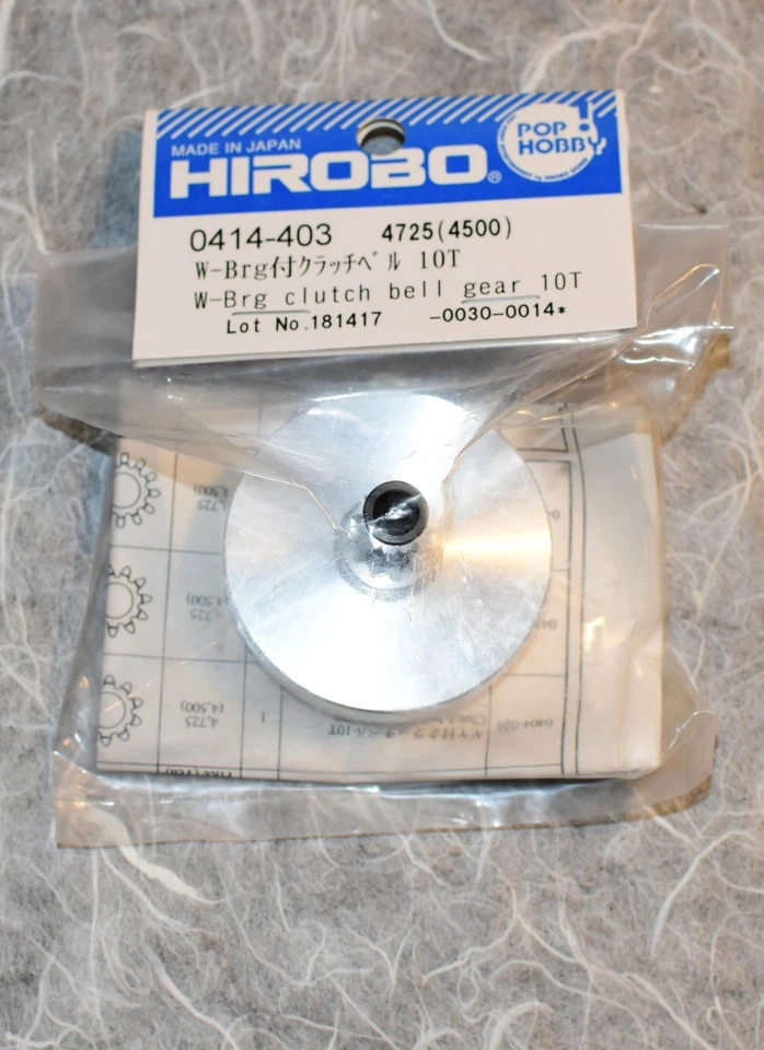 Hirobo W-brg Clutch Bell 10T Freya Evolution 0414-403 NEW - Image 1 of 1