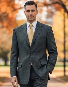 Ermenegildo Zegna Carroll Co Blazer 42 L Glen Plaid Seide? Sportjacke Italy Made - Bild 1 von 13