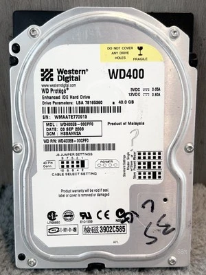 Hard Drive Western Digital Protégé WD400EB-00CPF0 40GB (UNTESTED) - Image 1 of 4