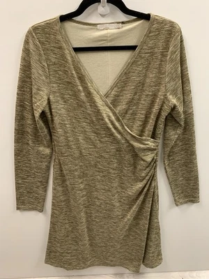 prAna Women’s Nadia Long-Sleeve Dress Beige – Size Large– Casual Stretch Knit - Image 1 of 4