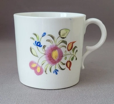 ANTIQUE SPODE HAND PAINTED FLOWERS COFFEE CAN C1805-10 - Image 1 of 4