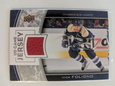 Nick Foligno 2013-14 Upper Deck Series One UD Game Jersey #GJ-NF