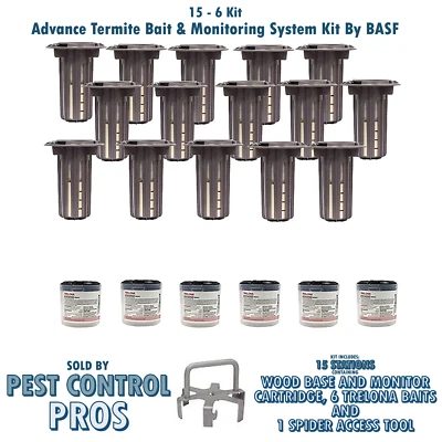 Advance Termite Control Monitor Station System 15 stations 6 trelona Spider Tool