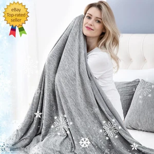Cooling Blanket for Hot Sleepers Lightweight Summer Cold Thin Blankets for Sleep - Picture 1 of 12