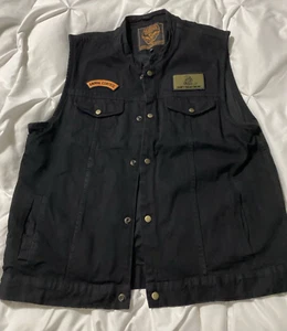 MILWAUKEE PERFORMANCE DENIM COLLECTION DON'T TREAD ON ME BLACK VEST  XXL - Picture 1 of 9