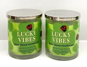 🍀2 BATH AND BODY WORKS 1 WICK CANDLE PATRICKS DAY LUCKY VIBE🍀 - Picture 1 of 2
