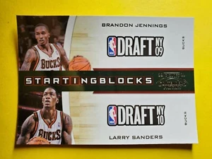 BRANDON JENNINGS LARRY SANDERS (SP) RC STARTING BLOCKS #6 - 2010-11 CONTENDERS - Picture 1 of 3