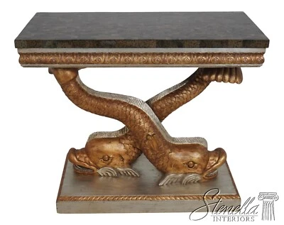 L65199EC: Mesa consola base delfín estilo regencia Maitland Smith Foto 1 de 4