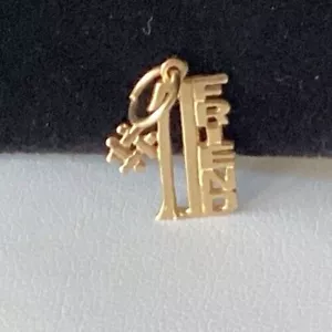 Echt 14K Gold kleiner Anhänger #1 FREUND gemarkt 14k 0,64 Gramm 0,75" Länge *GESCHENK* - Bild 1 von 10