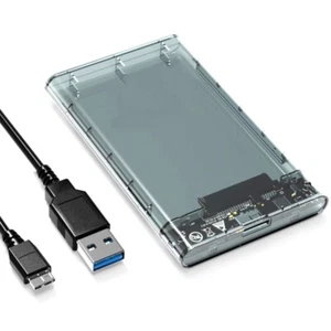Plastic 2.5inch USB3.0 HDD SSD Box 5Gbps External Mobile Enclosure - Picture 1 of 8