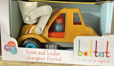 Battat - Front End Loader Truck  figure 18+ yellow red White kids Infant Toy - Image 1 of 3