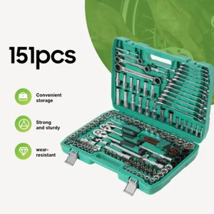 151 PCS Set di Utensili Meccanici Set di Chiavi a bussola Riparazione Auto con Custodia - Foto 1 di 9