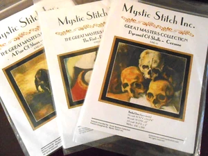 3 NEW The Great Masters Mystic Stitch Cross Stitch Patterns Van Gogh, Picasso + - Picture 1 of 7