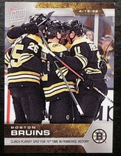 2021-22 21/22 TOPPS NOW NHL Stickers #404 Boston Bruins Clinch Playoff Spot