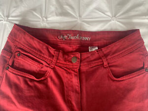 Next Soft Touch Skinny Red Jeans Size 12XL