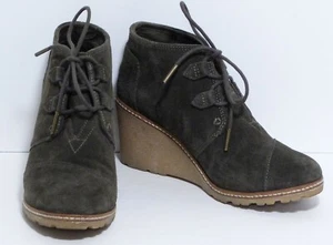 Toms braune Wüste Keilabsatz Stiefeletten Wildleder Stiefel Schuhe Damengröße 7,5 US EUC - Bild 1 von 7