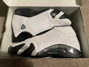 DS Vintage Nike Air Jordan XIV Sz 11.5 White/Blk /Oxidized Green OG 1999 - Picture 1 of 7